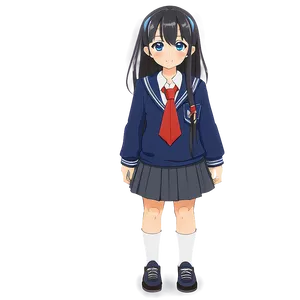 Anime Character In School Uniform Png 06252024 PNG image