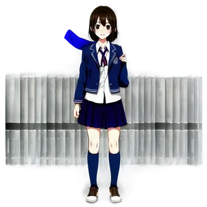 Anime Character In School Uniform Png 06252024 PNG image