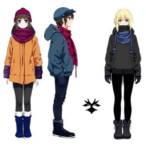 Anime Character In Winter Clothes PNG 23 PNG