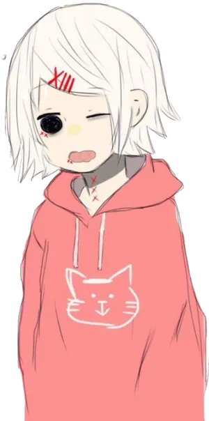 Anime Character Injured Expression PNG