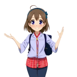 Anime Character Waving Goodbye PNG Utn61 PNG