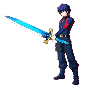 Anime Character With Dual Swords PNG 06252024 PNG