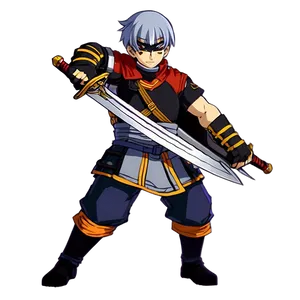 Anime Character With Dual Swords PNG Aoy65 PNG