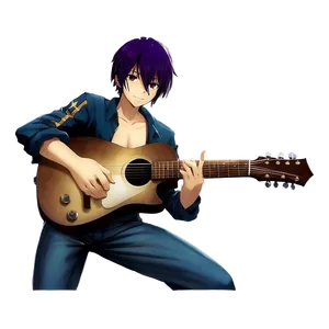 Anime Character With Guitar Png Ydx80 PNG image