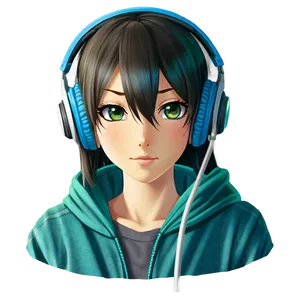 Anime Character With Headphones PNG 74