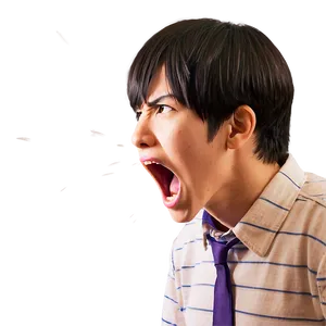 Anime Character Yelling Png 06282024 PNG image