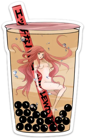 Anime Characterin Bubble Tea Cup