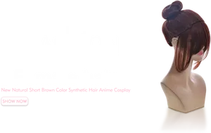 Anime Cosplay Synthetic Hair Mannequin