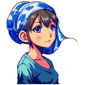 Anime Face With Bandana PNG 33