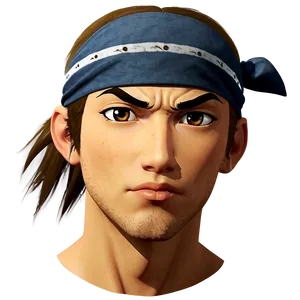 Anime Face With Bandana PNG Ajk