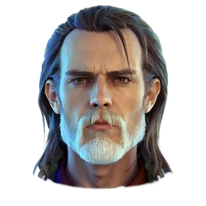 Anime Face With Beard PNG 32
