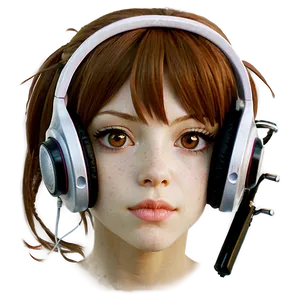 Anime Face With Headphones Png 65 PNG image