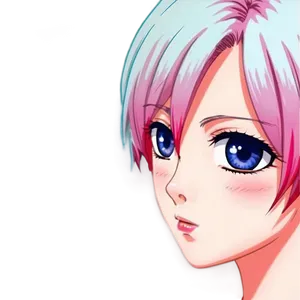 Anime Face With Pink Hair PNG 66 PNG
