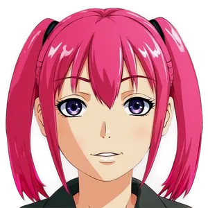 Anime Face With Pink Hair PNG Xgk46 PNG
