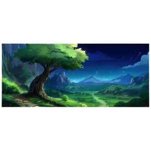 Anime Fantasy Landscape PNG 05032024