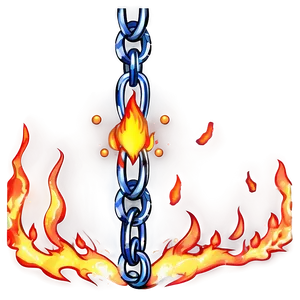 Anime Fire Chain Png 06252024 PNG image