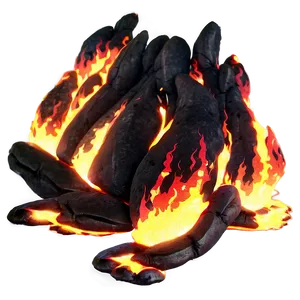 Anime Fire Landscape PNG 06252024