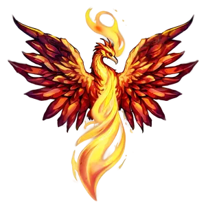 Anime Fire Phoenix Png 06252024 PNG image