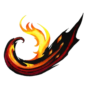 Anime Fire Swirl PNG 06252024