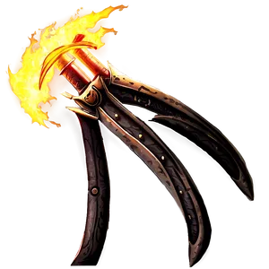 Anime Fire Sword PNG Qgv40 PNG