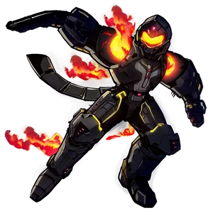 Anime Fire Warrior PNG 06252024