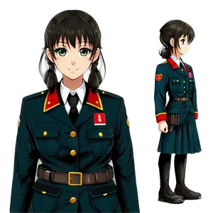 Anime Girl In Uniform PNG 05032024