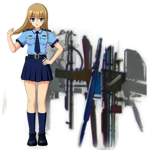 Anime Girl In Uniform PNG 05032024