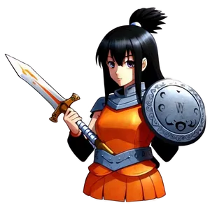 Anime Girl Warrior PNG Lqn67