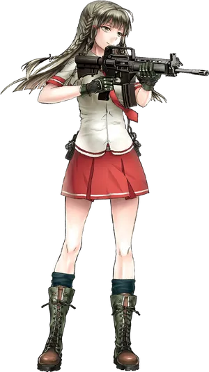 Anime Girl With Gun