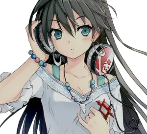 Anime Girl With Headphones