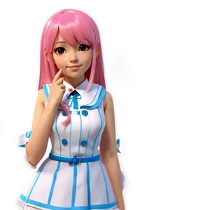 Anime Girl With Pink Hair PNG 91