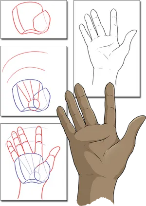 Anime Hand Drawing Tutorial PNG image