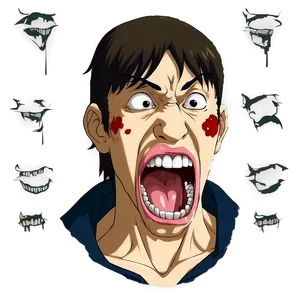 Anime Mouth Eating Png 06202024 PNG image