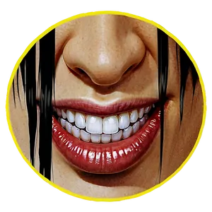 Anime Mouth With Scar PNG 06202024