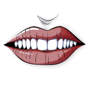 Anime Mouth With Scar PNG Bfy31