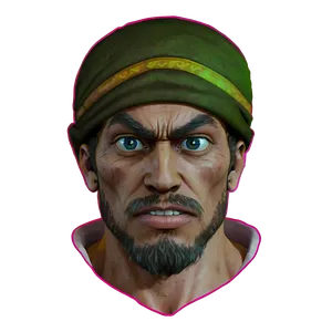 Anime Pirate Face PNG 17