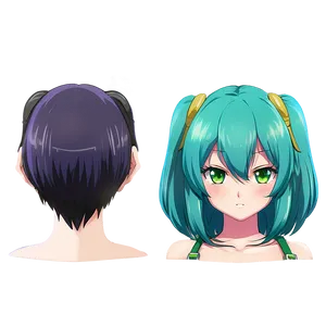 Anime Png Download: Green Haired Character 05232024 PNG image