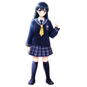Anime School Uniform PNG Cth