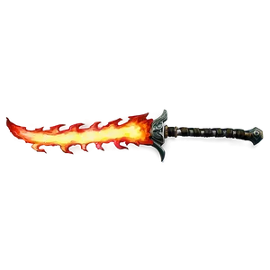 Anime Searing Fire Blade Png Nht PNG image