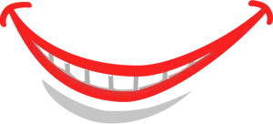 Anime Smiling Mouth Graphic PNG image