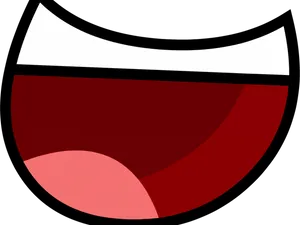 Anime Smiling Mouth Graphic PNG image