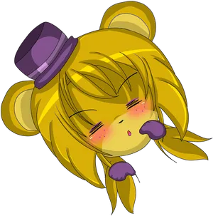Anime Style Fredbear Character PNG image