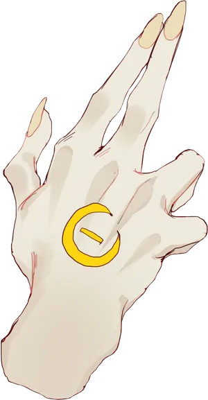 Anime Style Hand Gesture PNG image