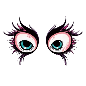 Anime Style Lashes Png 05252024 PNG image