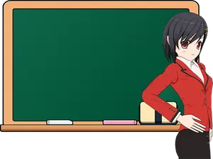 Anime Teacher In Classroom