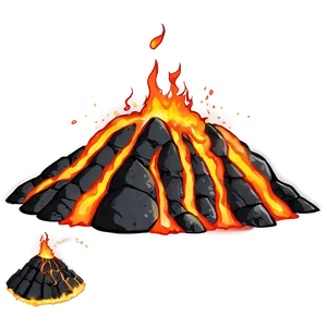 Anime Volcanic Fire Png 13 PNG image