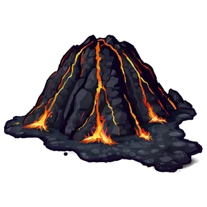 Anime Volcanic Fire PNG Sxm