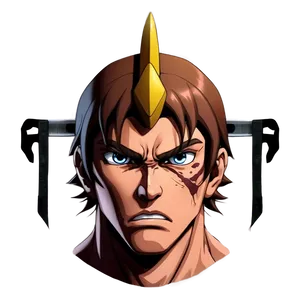 Anime Warrior Face PNG 06122024