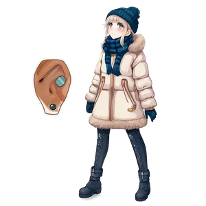 Anime Winter Fashion Png 06272024 PNG image