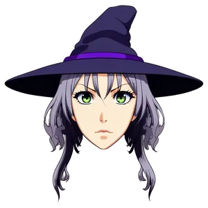 Anime Witch Face PNG 06122024